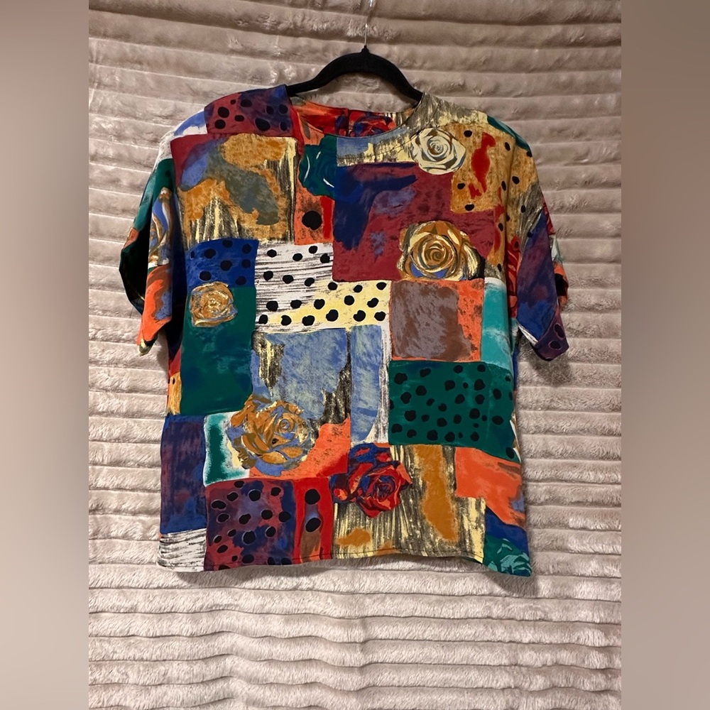 Vintage Korean abstract shirt